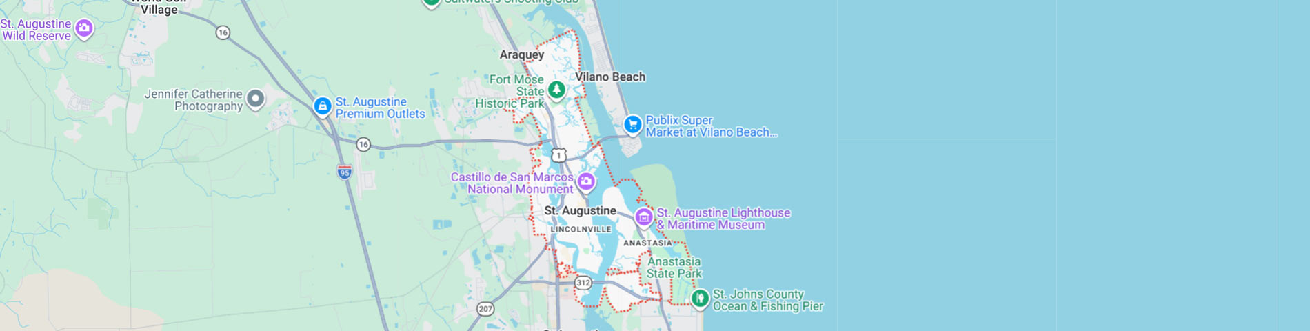 St. Augustine Map